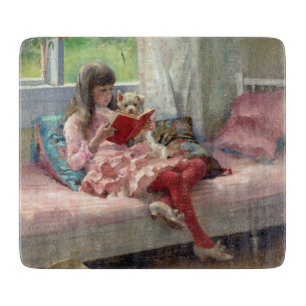 Albert Edelfelt - Good Friends Cutting Board