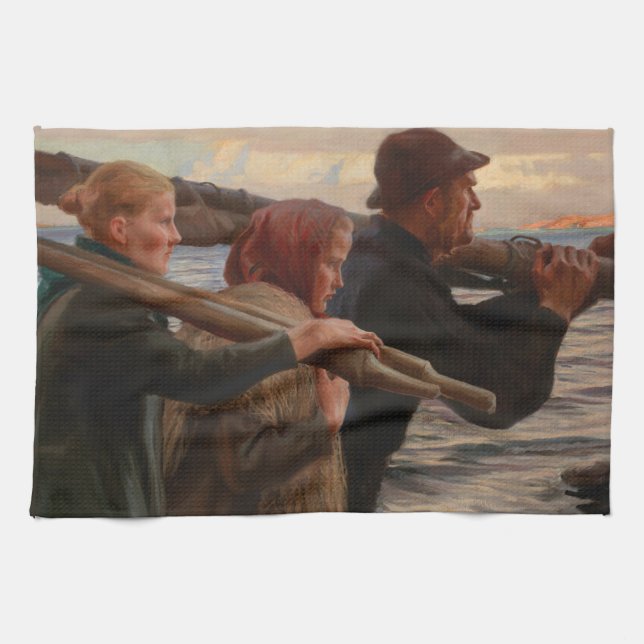 Albert Edelfelt - In the Outer Archipelag Tea Towel (Horizontal)