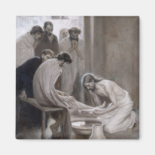 Albert Edelfelt - Jesus Washing Feet of Disciples Magnet