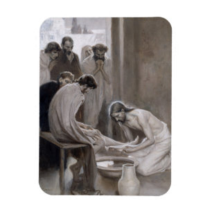 Albert Edelfelt - Jesus Washing Feet of Disciples Magnet
