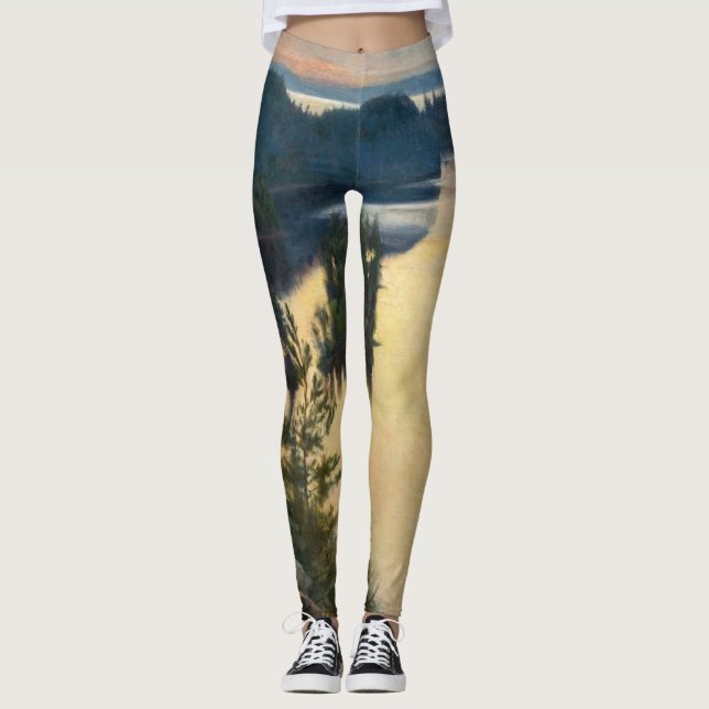 Albert Edelfelt - Kaukola Ridge at Sunset Leggings (Front)