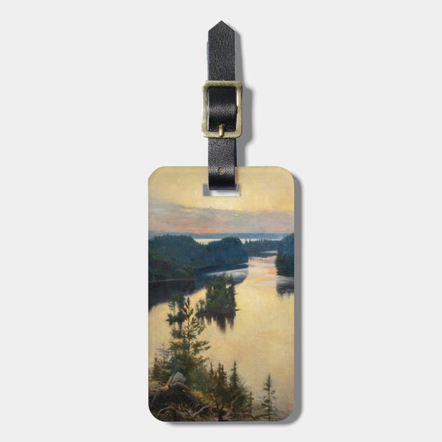 Albert Edelfelt - Kaukola Ridge at Sunset Luggage Tag (Front Vertical)