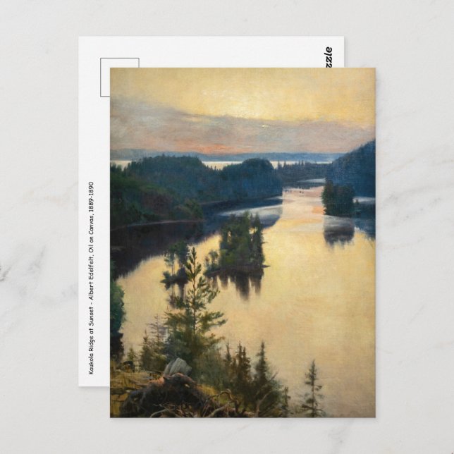 Albert Edelfelt - Kaukola Ridge at Sunset Postcard (Front/Back)