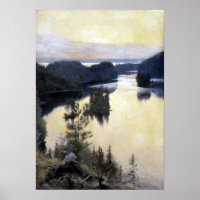 Albert Edelfelt Kaukola Ridge at Sunset