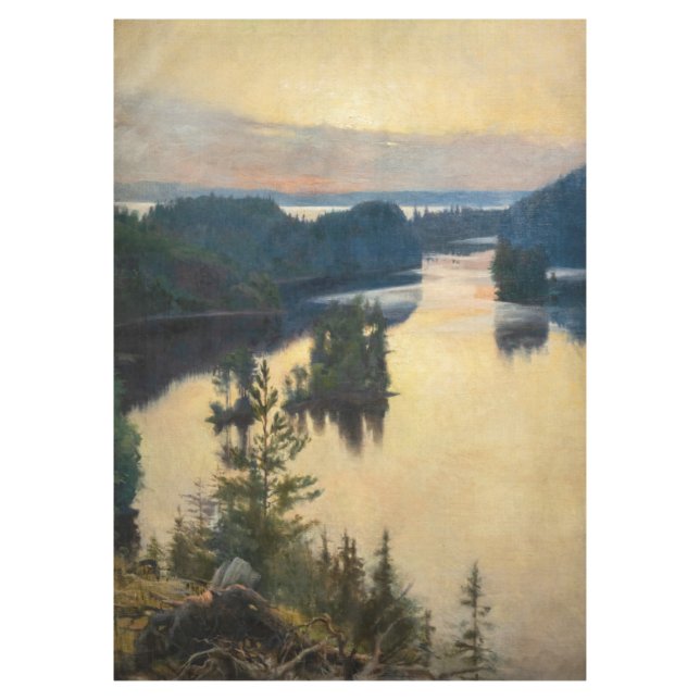 Albert Edelfelt - Kaukola Ridge at Sunset Tablecloth (Front)