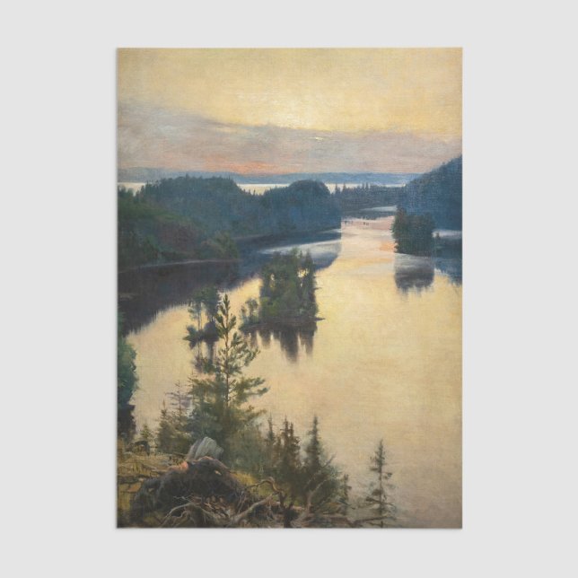 Albert Edelfelt - Kaukola Ridge at Sunset Tissue Paper (Creator Uploaded)