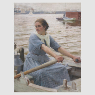 Albert Edelfelt - La Laitiere Tissue Paper