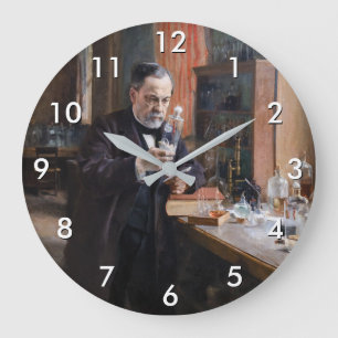 Albert Edelfelt - Portrait of Louis Pasteur Large Clock