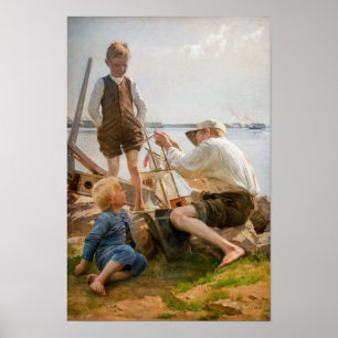 Albert Edelfelt - Shipbuilders Poster