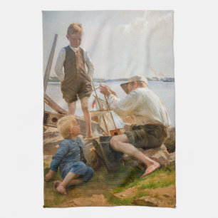 Albert Edelfelt - Shipbuilders Tea Towel