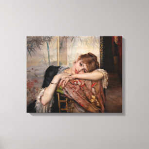 Albert Edelfelt - The Parisienne / Virginie Canvas Print