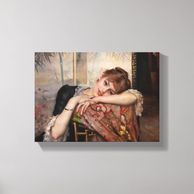 Albert Edelfelt - The Parisienne / Virginie Canvas Print (Front)