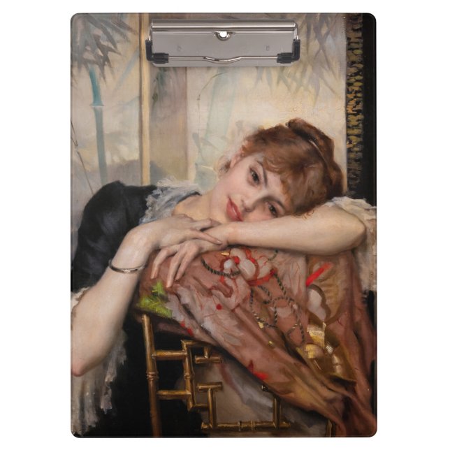 Albert Edelfelt - The Parisienne / Virginie Clipboard (Front)