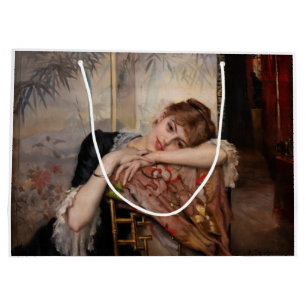 Albert Edelfelt - The Parisienne / Virginie Large Gift Bag
