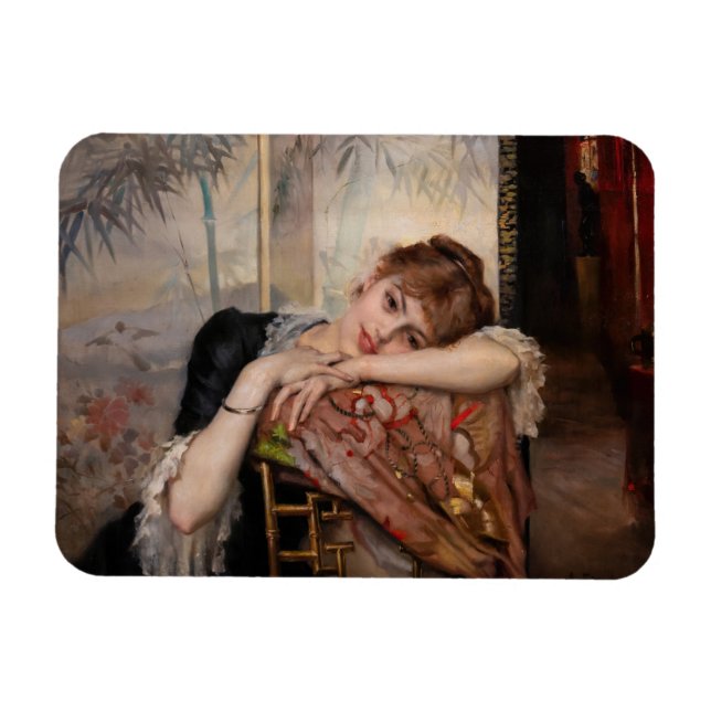 Albert Edelfelt - The Parisienne / Virginie Magnet (Horizontal)