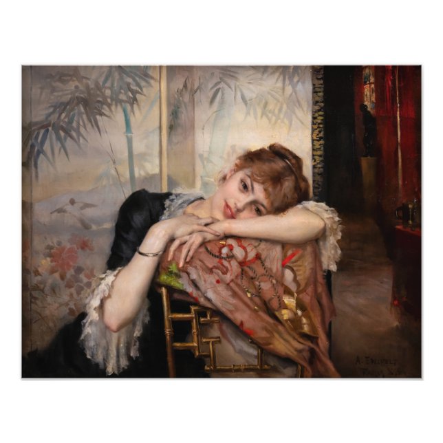 Albert Edelfelt - The Parisienne / Virginie Photo Print (Front)