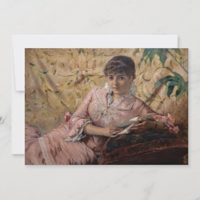 Albert Edelfelt - The Reading Parisienne Thank You Card (Front)