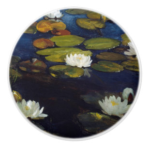 Albert Edelfelt - Water Lilies, Study Ceramic Knob