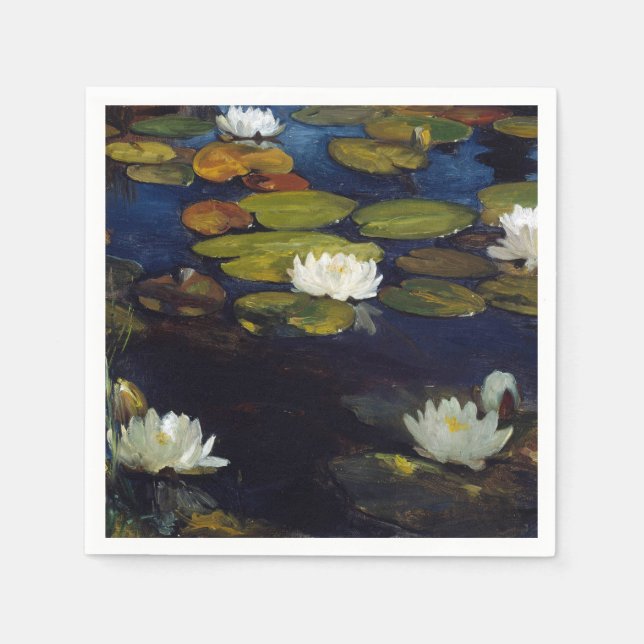 Albert Edelfelt - Water Lilies, Study Napkin (Front)