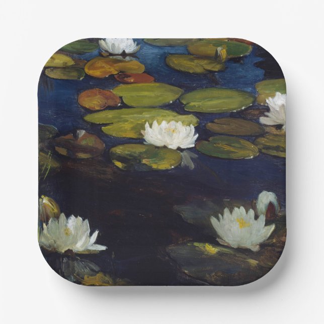 Albert Edelfelt - Water Lilies, Study Paper Plate (Front)