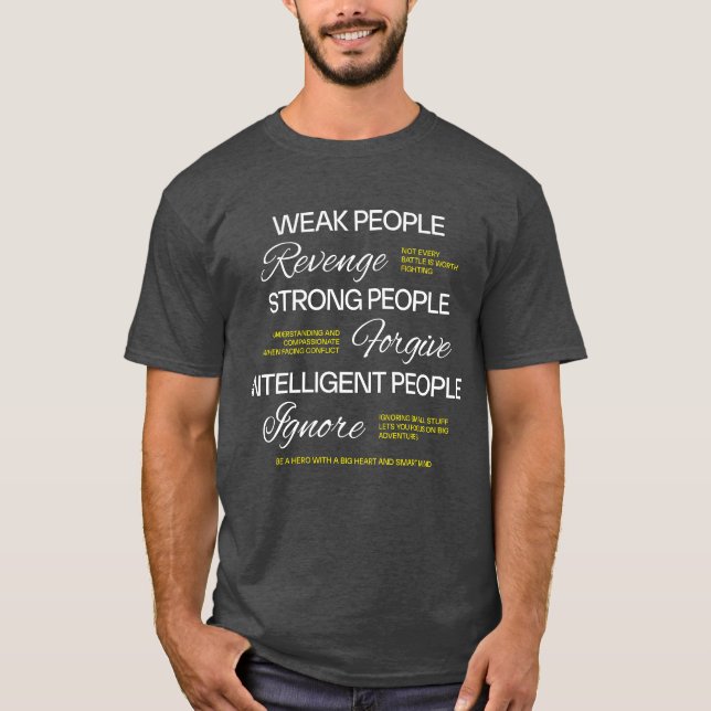 Albert Einstein Quote Modern Typography Wisdom T-Shirt (Front)
