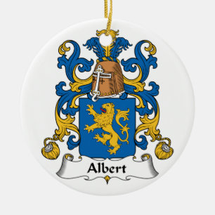 Albert Family Crest Ceramic Tree Decoration