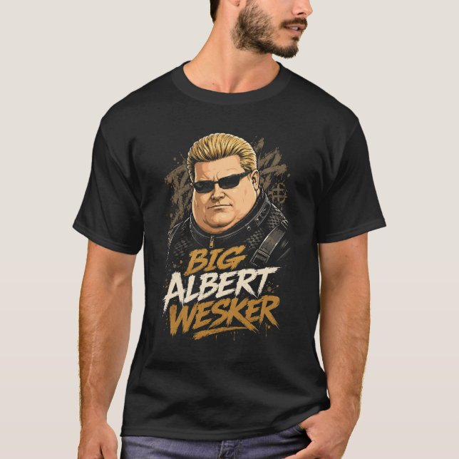 Albert Horror Wesker Art 11 | Basic Dark T-Shirt (Front)