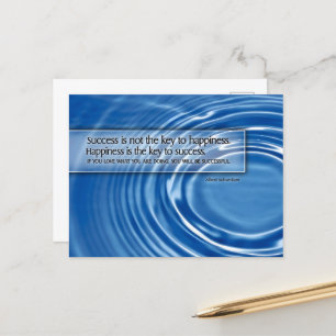 Albert Schweitzer Inspirational Quote "Success" Postcard