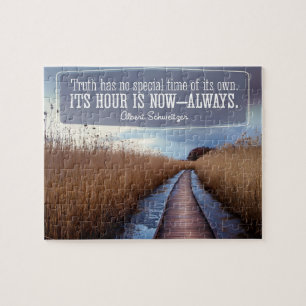 Albert Schweitzer Inspirational Quote "Truth" Jigsaw Puzzle