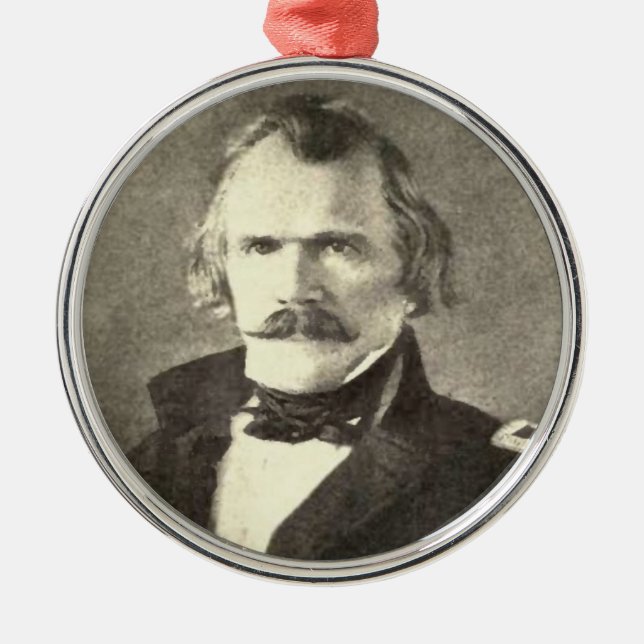 Albert Sidney Johnston Metal Tree Decoration (Front)