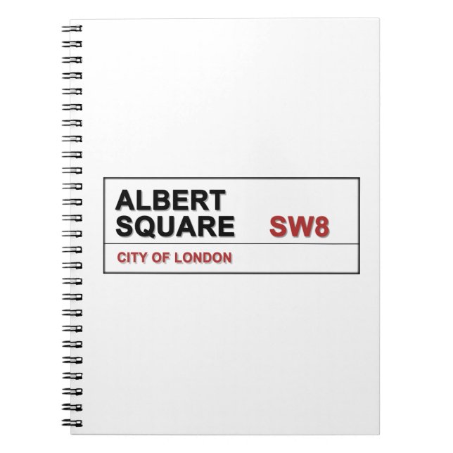 Albert Square London England Spiral Notebook (Front)