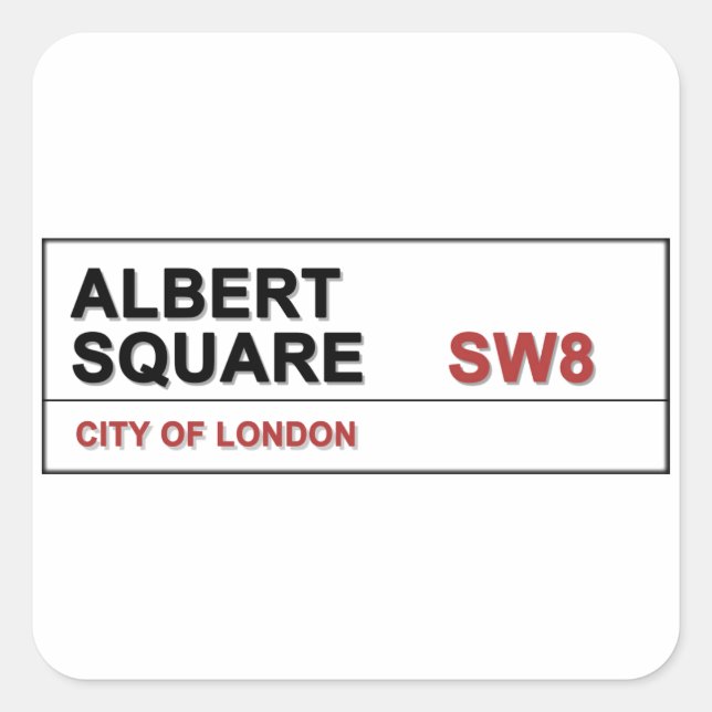 Albert Square London England Sticker (Front)
