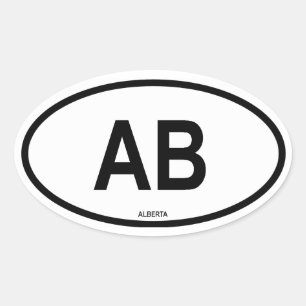 Alberta "AB" Oval Sticker