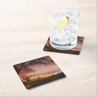 Alberta Bierstadt, The Landing of Columbus Square Paper Coaster