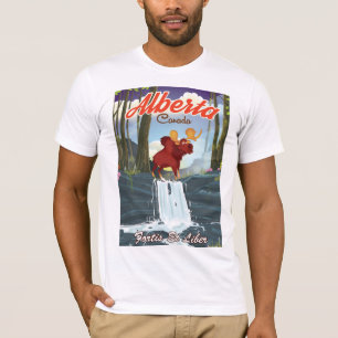 Alberta Canada cartoon vacation poster. T-Shirt
