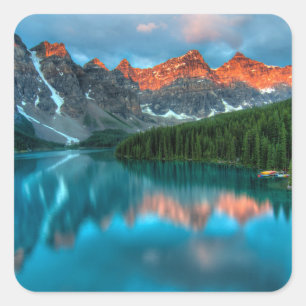 Alberta Canada Lake Louise Summer Adventure Square Sticker
