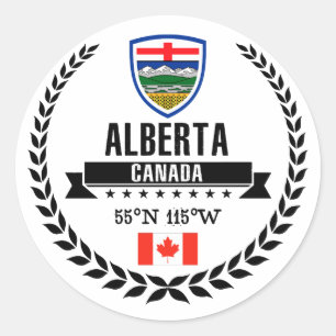 Alberta Classic Round Sticker