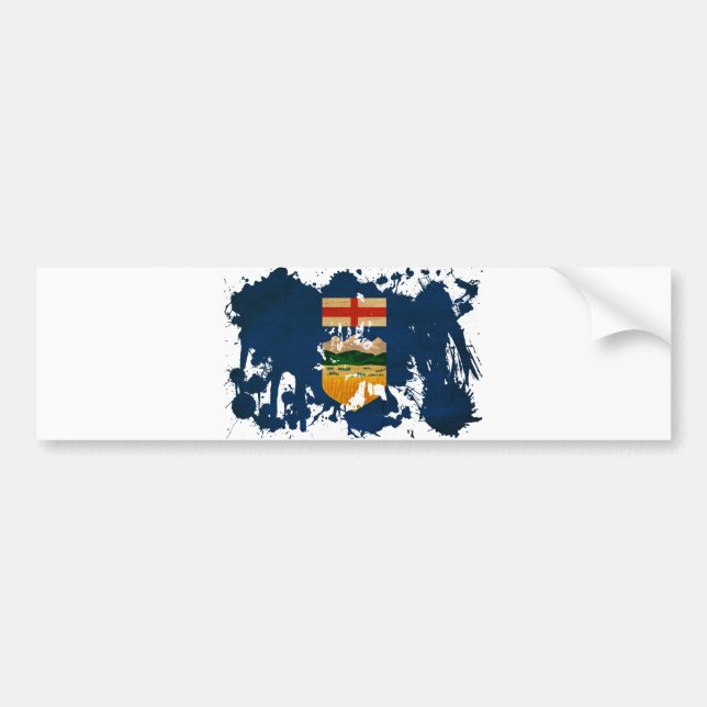 Alberta Flag Bumper Sticker (Front)