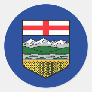 Alberta Flag Classic Round Sticker