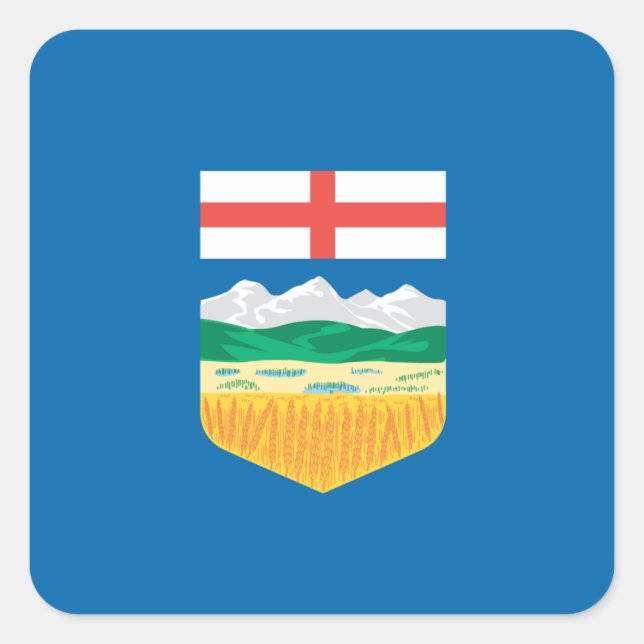 Alberta Flag Square Sticker (Front)