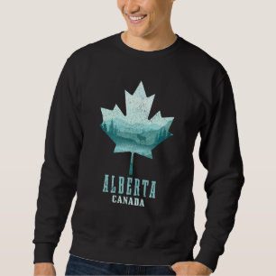 Alberta Maple Leaf Moose Vintage Canada Canadian P Sweatshirt
