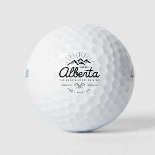 Alberta Mountains are Calling I Must Go Monotone Golf Balls