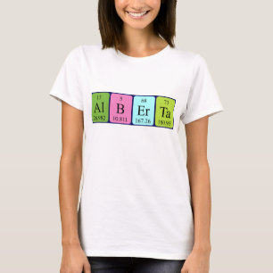Alberta periodic table name shirt