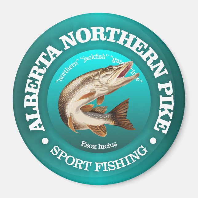 Alberta Pike Fishing Magnet (Front)