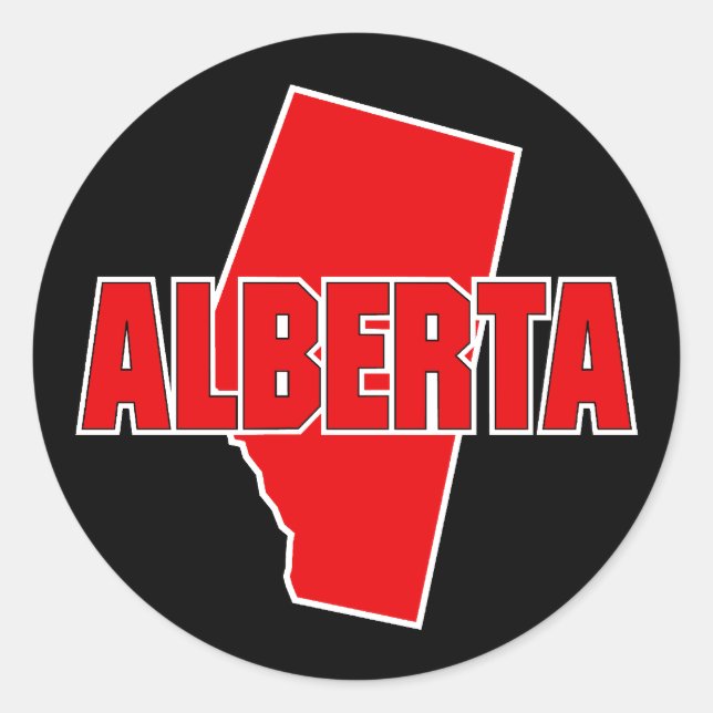 Alberta Province Classic Round Sticker (Front)