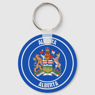 Alberta  Round Emblem Key Ring