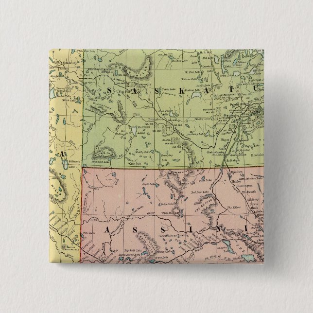 Alberta, Saskatchewan 15 Cm Square Badge (Front)