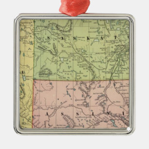 Alberta, Saskatchewan Metal Tree Decoration