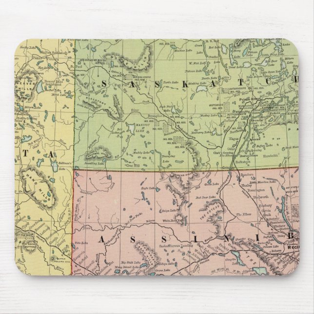Alberta, Saskatchewan Mouse Pad (Front)