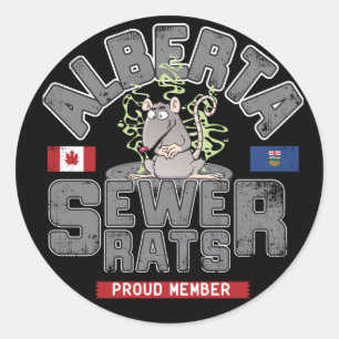 Alberta Sewer Rats Round Sticker